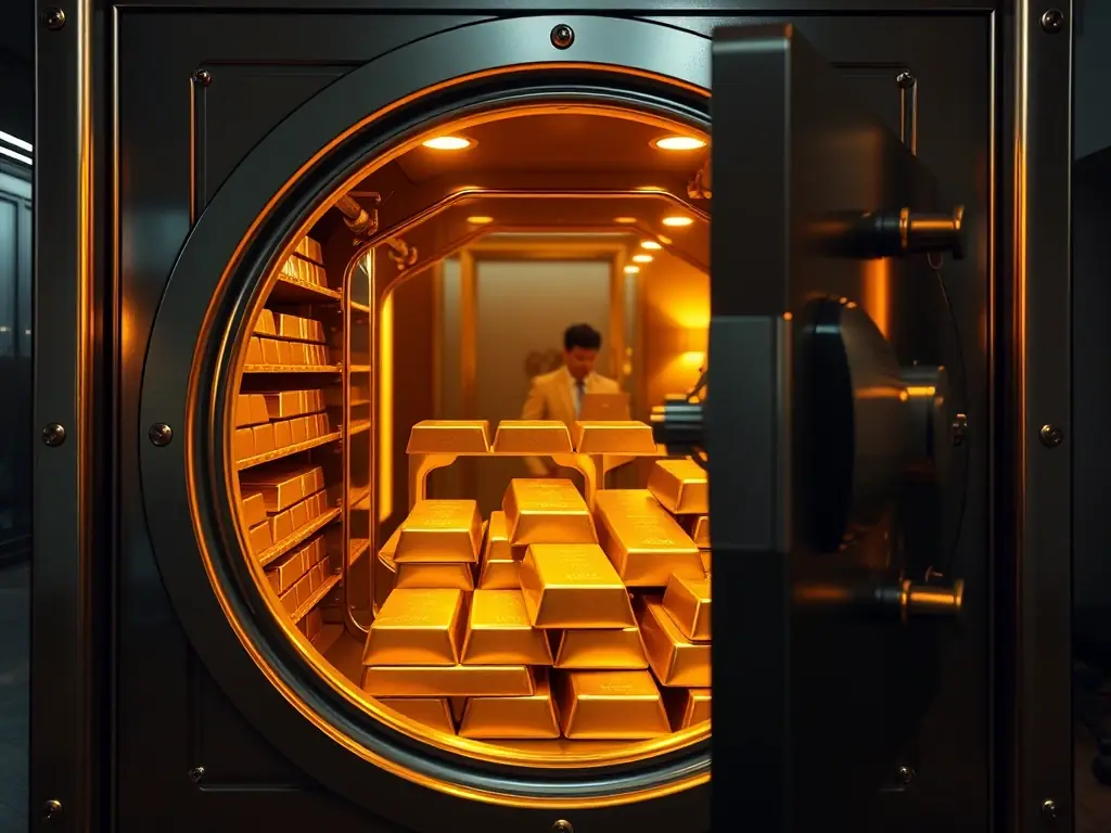 An image depicting a secure vault with a combination lock, symbolizing the protection of capital and the security measures in place.